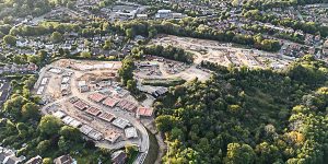 Aerial photograph of Tapestry at Blackfriars construction site