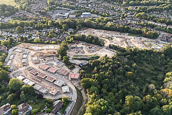 Aerial photograph of Tapestry at Blackfriars construction site